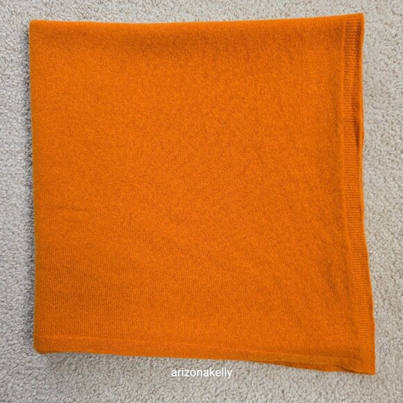 The Travelwrap Company Cashmere Scarf/Wrap Orange with Storage Bag Scotland - Picture 9 of 13